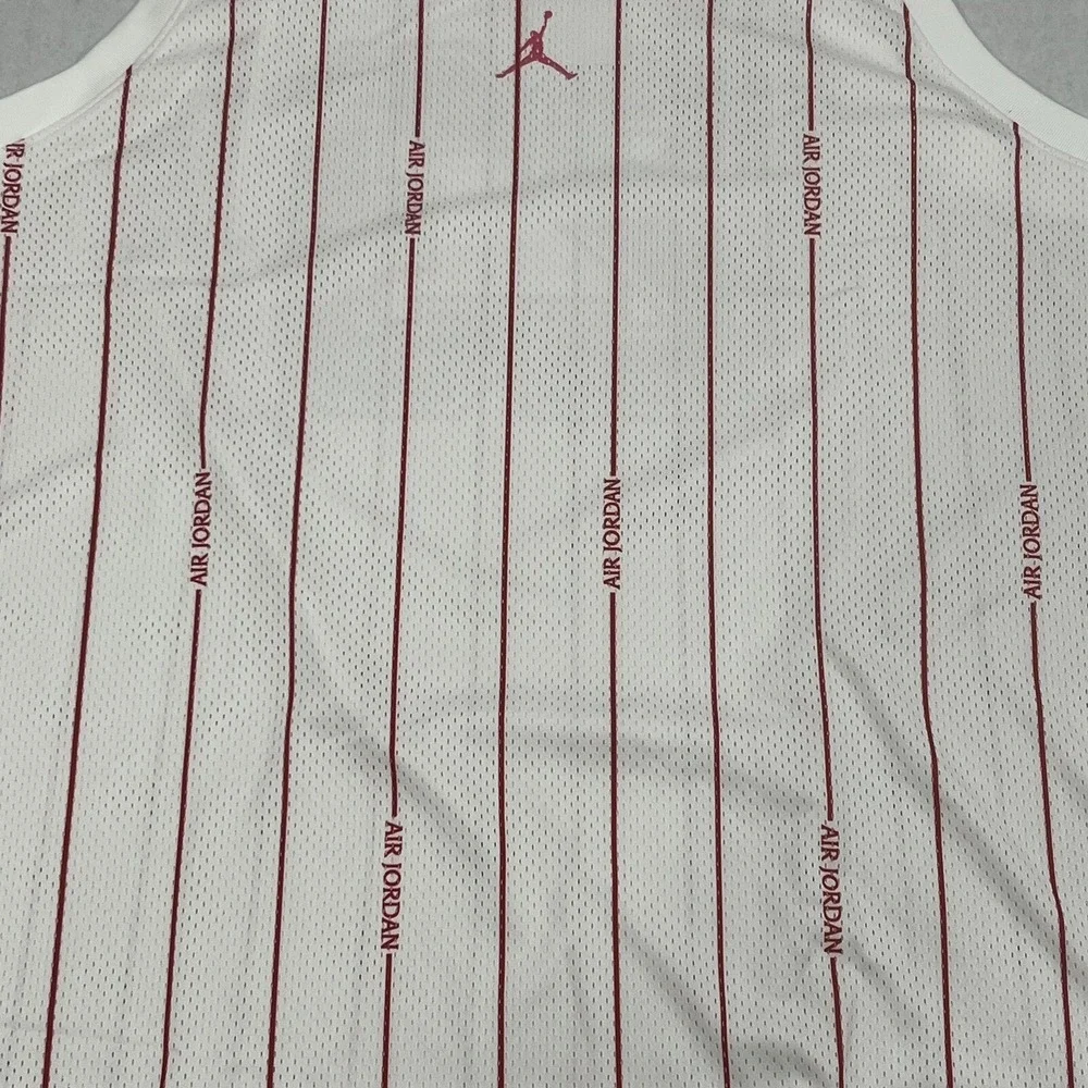 Air Jordan Basketball Game Tank Top Jersey Nike White Red Men 3XL DM1380-100 New